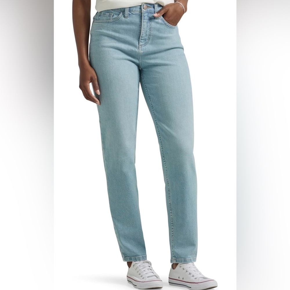 Lee Women's Legendary Mom Jean High Rise Straight Leg 18 Long